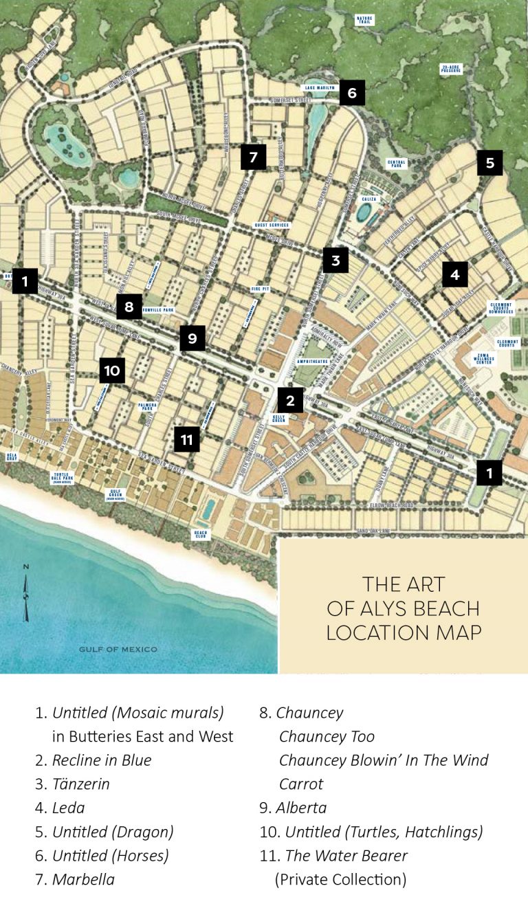 Field Guide The Art of Alys Beach - Art Trail Location Map 768x1318 